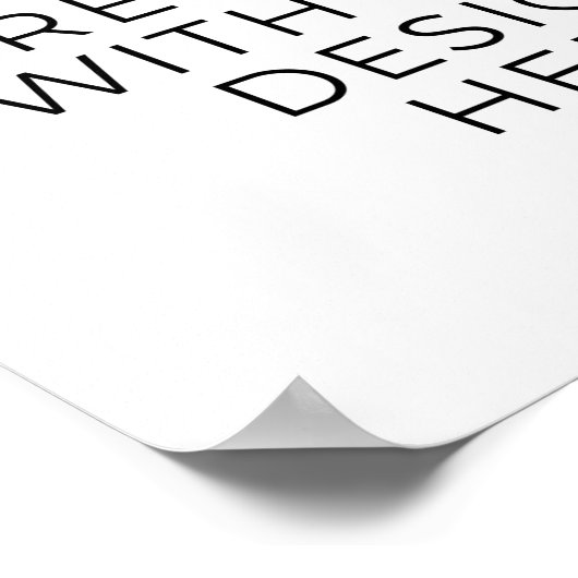 8,5 x 11 Zoll (horizontal) Poster (Ecke)