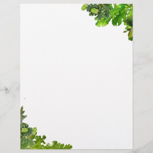 8.5X11" OAK LEAF INVITATIONSPAPIER BRIEFBOGEN (Vorderseite)