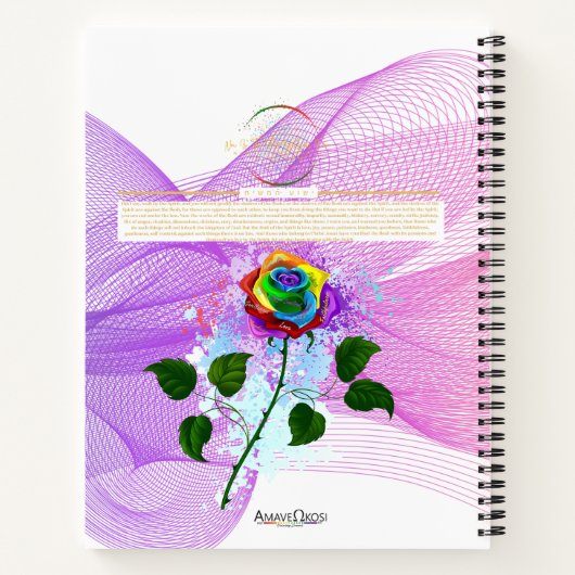 8.5X11 SCRIPTURE BASED NOTEBOOK NOTIZBLOCK (Rückseite)