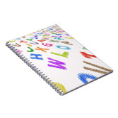 8.5x11 Spiral-Notebook - Bildung Alphabet Notizblock (Rechte Seite)