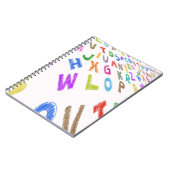 8.5x11 Spiral-Notebook - Bildung Alphabet Notizblock (Linke Seite)