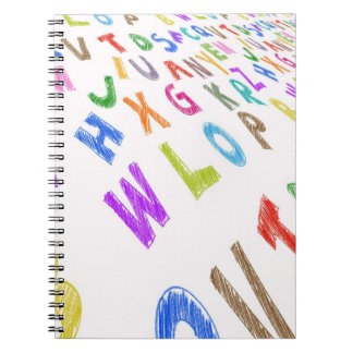 8.5x11 Spiral-Notebook - Bildung Alphabet Notizblock