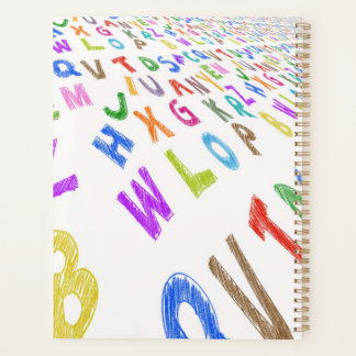 8.5x11 Spiral-Notebook - Bildung Alphabet Planer