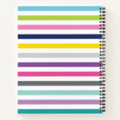 8.5x11 Spiral-Notebook-Bright und fröhliche Streif Notizblock (Rückseite)
