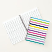 8.5x11 Spiral-Notebook-Bright und fröhliche Streif Notizblock (Innenseite)