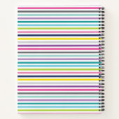 8.5x11 Spiral-Notebook hell und freundlicher Strei Notizblock (Rückseite)