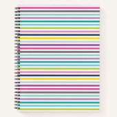 8.5x11 Spiral-Notebook hell und freundlicher Strei Notizblock (Vorderseite)