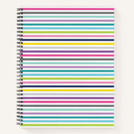 8.5x11 Spiral-Notebook hell und freundlicher Strei Notizblock