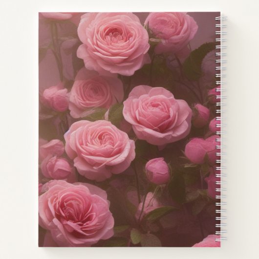 8.5x11 Spiral-Notebook - Rose Notizblock (Rückseite)