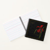 8,5x8,5" Amaryllis oder Lis de St Jacques Blac Sch Notizblock (Innenseite)