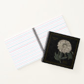 8,5x8,5" Paeonia Officinalis Black Notizblock (Innenseite)