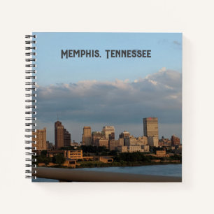 8.5X8.5 Spiral Notebook - Skyline von Memphis, TN. Notizblock
