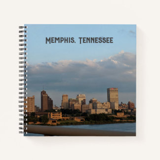 8.5X8.5 Spiral Notebook - Skyline von Memphis, TN. Notizblock