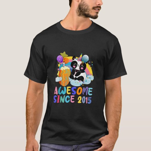 8. 8 Panda Awesome Seit 2015 Ns T-Shirt (Vorderseite)