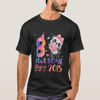 8 8. Panda Großartig Seit 2015 T-Shirt
