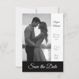 8,9 cm x 12,7 cm Save the Date flache Karte