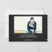 8/9 Foto Graues Holz - 3x5 Abschluss Ankündigung (Rückseite)