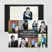 8/9 Foto Graues Holz - 3x5 Abschluss Ankündigung (Vorne/Hinten)