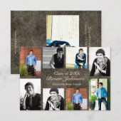 8/9 Fotos Abschluss Ankündigung 3x5 Leder (Vorne/Hinten)