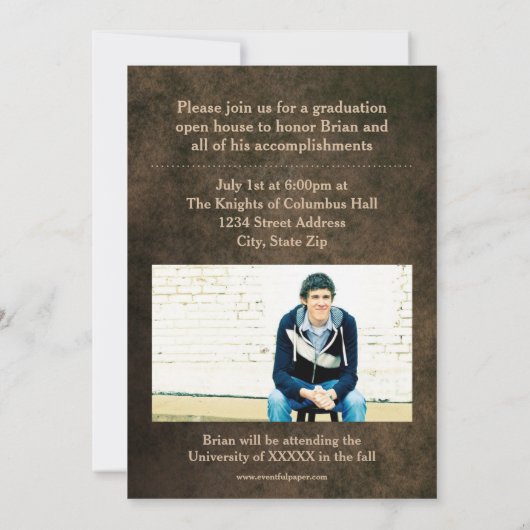 8/9 Fotos Leder - Ankündigung des Abschlusses (Rückseite)