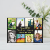 8/9 Fotos Schwarz - 3x5 Abschluss Ankündigung (Stehend Vorderseite)