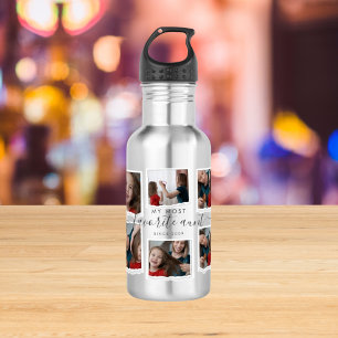 8 Acht Foto Collage Aunty Moderne Elegante Familie Edelstahlflasche