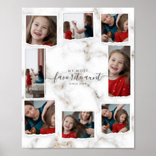 8 Acht Foto-Collage Tante Moderne Elegante Familie Poster