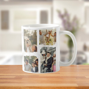 8 Acht Foto Moderne Elegante Collage Family Liebe Kaffeetasse