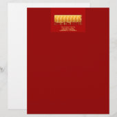 8 Affen für chinesisches Neujahr 2016 Begrüßung 1 Briefbogen (Vorne/Hinten)