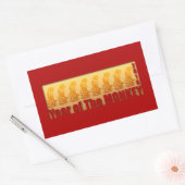 8 Affen für chinesisches Neujahr 2016 Rechteckiger Aufkleber (Umschlag)