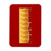 8 Affen für Chinesisches Neujahrsmagazin Flexi Mag Magnet (Vertikal)