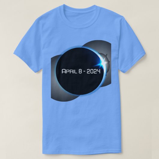 8. April 2024 total Sun Eclipse 2 T-Shirt (Design vorne)