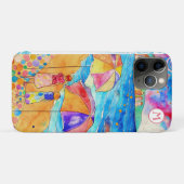 *~* 8 Aquarellsee Strand Umbrella Sand Case-Mate iPhone Hülle (Rückseite (Horizontal))