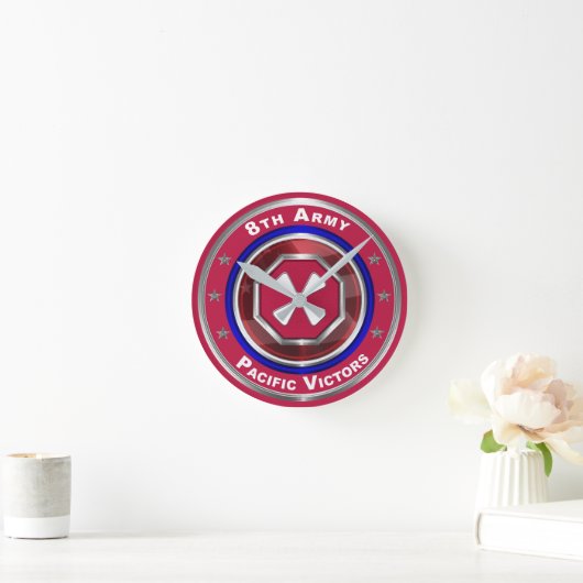 8. Armee individueller Keepake Runde Wanduhr (Zuhause)