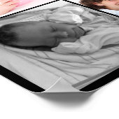 8-Baby-Foto moderne Collage rosa schwarze Grenze Poster (Ecke)