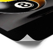 8 Ball 9 Ball Pool Billard Player Poster (Ecke)