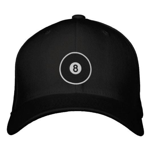 8 Ball Bestickte Baseballkappe (Vorderseite)