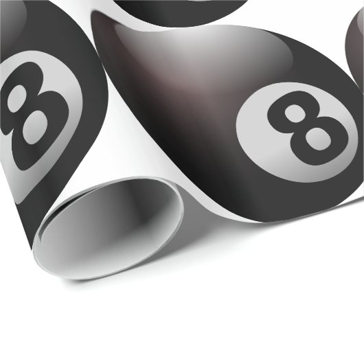 8 Ball Billiard Pool Geschenkpapier (Rolleneckpunkt)