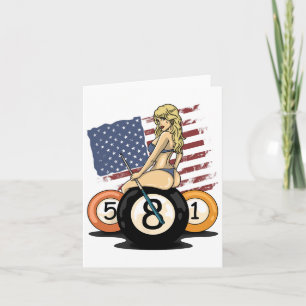 8 Ball Billiard Pool Player Acht Ball Billiard Karte