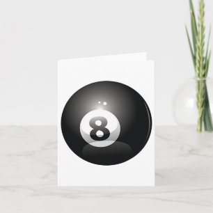 8 Ball Billiard Pool Player Aight Ball Lucky 8 Karte