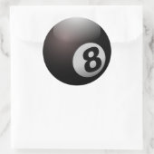 8 Ball Billiard Pool Runder Aufkleber (Tasche)