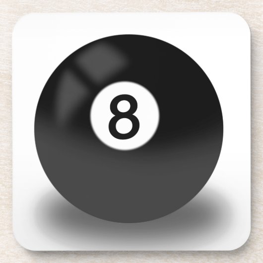 8 Ball - Billiard Untersetzer (Vorderseite)
