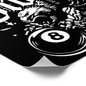8-Ball Billiards auf Cue Glory Poster (Ecke)