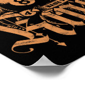 8-Ball Billiards Bank Shot King Poster (Ecke)