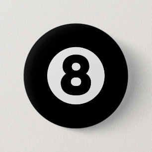 8 Ball Billiards Lazy Halloween Kostüm Funny Magi Button