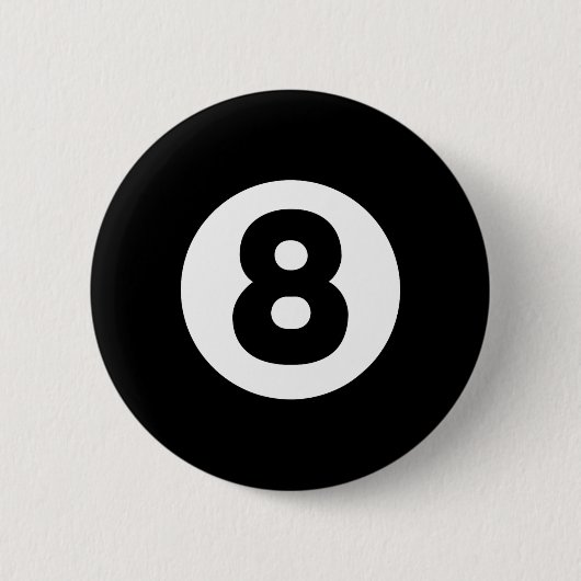 8 Ball Billiards Lazy Halloween Kostüm Funny Magi Button (Vorderseite)