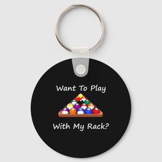 8 Ball Billiards oder Pool League Design Schlüsselanhänger (Vorderseite)