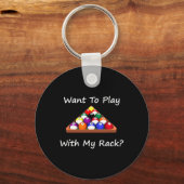 8 Ball Billiards oder Pool League Design Schlüsselanhänger (Vorderseite)