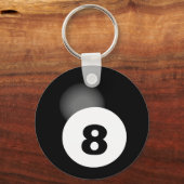 8 Ball Button-Schlüsselanhänger Schlüsselanhänger (Vorderseite)