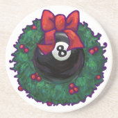 8 Ball Christmas Getränkeuntersetzer (Vorne)